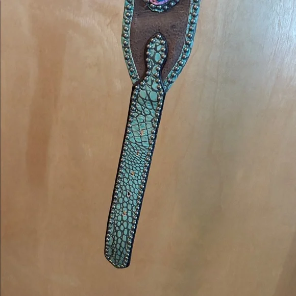Double J Saddlery Brown Bomber and Gator Print Belt; 42”